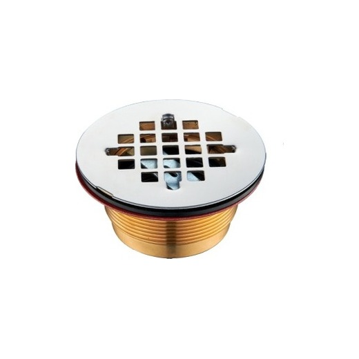 Brass no-caulk shower drain &Oslash;108mm